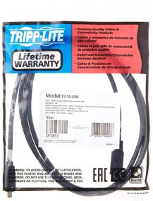 img 3 attached to 🔥 Tripp Lite FireWire 800 IEEE 1394b Hi-speed Cable (9pin/4pin) 6-ft - Black