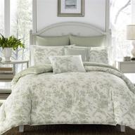 🛏️ laura ashley home - natalie collection - 5pc luxury ultra soft comforter set, all season premium bedding, stylish delicate design for home décor, twin size, sage - enhanced seo logo