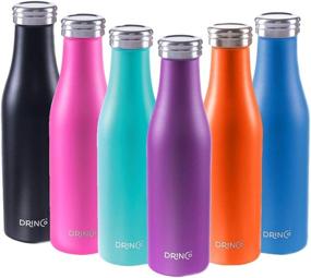 img 3 attached to 🍆 Ultra-Durable Drinco Deep Purple Stainless Steel Water Bottle - Slim Design, Triple Insulated, Wide Mouth, 17oz Capacity, Powder Coated Finish, 18/8 Grade