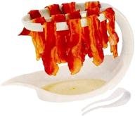 🥓 microwave bacon cooker tray for crispy bacon in minutes, reducing fat by up to 35% for a healthy breakfast - 10.5 x 6.3 x 5.7 inch logo