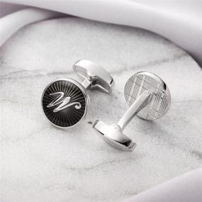 img 2 attached to AMITER Initial Letter Cufflinks for Men's Accessories - Ideal Gift