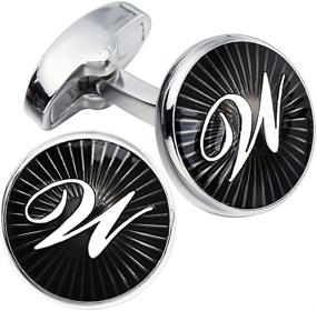 img 4 attached to AMITER Initial Letter Cufflinks for Men's Accessories - Ideal Gift