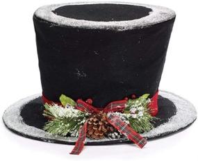 img 1 attached to 🎩 Black Fabric Hat Tree Topper by Burton & Burton
