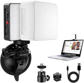 img 4 attached to 📸 Enhanced Pixel Video Conference Lighting Kit with Upgraded Suction Cup and Soft Diffuser – Perfect for Remote Working, Meetings, Video/Zoom Calls, Self Broadcasting, Live Streaming, and Laptop Video Conferencing