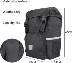 img 3 attached to 🚲 Water Resistant 15L Bicycle Trunk Bag: Allnice Panniers Pack for Cycling Luggage Accessories