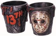 rubie's friday the 13th jason voorhees party shot glasses, set of 2 - ideal for halloween drinkware logo