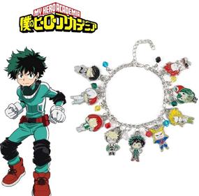 img 3 attached to 🌟 BluMou My Hero Academia Bracelet: Stylish Deku MHA Charm Bracelet for Women & Girls - Perfect Anime Manga Cosplay Jewelry Gift