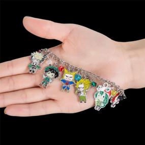 img 1 attached to 🌟 BluMou My Hero Academia Bracelet: Stylish Deku MHA Charm Bracelet for Women & Girls - Perfect Anime Manga Cosplay Jewelry Gift