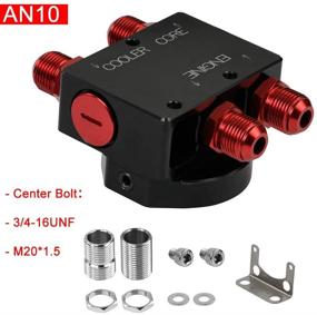 img 4 attached to 🔧 PTNHZ M20 x 1.5 /AN8 Oil Filter Remote Engine Transmission Mount with Thermostat Sandwich Adaptor 4 Ports AN10: Efficient Oil Filtration and Temperature Regulation Solution