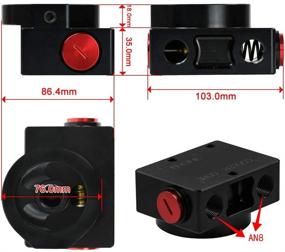 img 1 attached to 🔧 PTNHZ M20 x 1.5 /AN8 Oil Filter Remote Engine Transmission Mount with Thermostat Sandwich Adaptor 4 Ports AN10: Efficient Oil Filtration and Temperature Regulation Solution