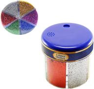 vibrant classic color glitter shaker, convenient pour spout and shaker holes, 6 color assortment - blue, green, red, silver, gold, pink - 2.17oz (60g) - 1-pack logo