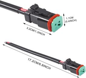 img 3 attached to WINKA Deutsch DT DTP 4 Pin Male Socket Adapter For LED Work Light Retrofit Connectors Wiring Harness