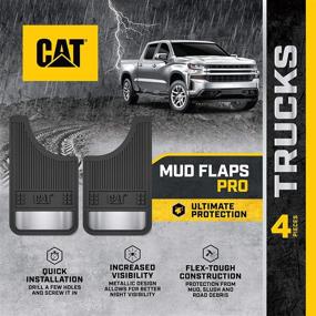 img 3 attached to Caterpillar Heavy Duty Splash Guards Pro Mud Flaps Fenders - Superior Dirt and Slush Protection with Night Reflectors - Quick and Effortless Installation (Set of 4 for Front and Rear Tires) (CAGD-080+CAGD-080_ALT)