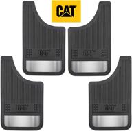 caterpillar heavy duty splash guards pro mud flaps fenders - superior dirt and slush protection with night reflectors - quick and effortless installation (set of 4 for front and rear tires) (cagd-080+cagd-080_alt) logo