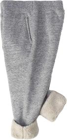 img 4 attached to Шерстяные спортивные джоггеры с подкладкой из шерпы 👖 Спортивные брюки для детей, унисекс, от Yeokou