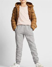 img 3 attached to Шерстяные спортивные джоггеры с подкладкой из шерпы 👖 Спортивные брюки для детей, унисекс, от Yeokou