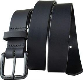 img 4 attached to 👔 Premium Specialist Black Belt: Elegant Nickel Leather Design