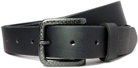 img 1 attached to 👔 Premium Specialist Black Belt: Elegant Nickel Leather Design