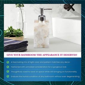 img 1 attached to 🛁 AIMONE Natural White Marble Bathroom Accessory Set - 4-Piece Bath Gift Set, Soap Dispenser, Toothbrush Holder, Tumbler, Soap Dish - Classy Home Decor Gift