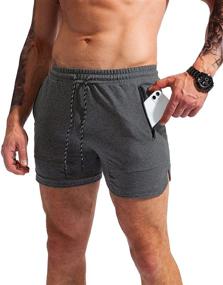 img 3 attached to 🏋️ Pudolla Men's Gym Workout Shorts: Ultimate Weightlifting and Squatting Performance Shorts with Zippered Pockets for Bodybuilding and Training Joggers