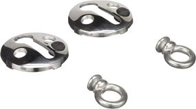 img 2 attached to 🔒 Seachoice 30121 Fender Locks, Stainless Steel, 1.5-inch Flange, 3/8-inch Eye Diameter, Pack of 2