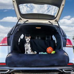 img 3 attached to 🐾 BarksBar Original Pet Cargo Cover & Liner for Dogs - Black 80x52: Waterproof, Machine Washable with Bumper Flap Protection- Ideal for Cars, Trucks & SUVs
