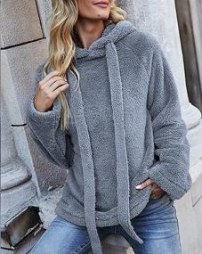 img 3 attached to KUFV Fleece Zipper Sweaters: Women's Long Sleeve Pullover Jumper Top