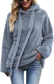 img 4 attached to KUFV Fleece Zipper Sweaters: Women's Long Sleeve Pullover Jumper Top