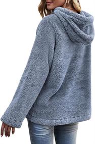 img 2 attached to KUFV Fleece Zipper Sweaters: Women's Long Sleeve Pullover Jumper Top