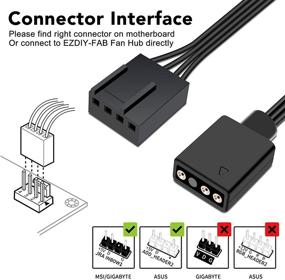 img 1 attached to EZDIY-FAB 120mm Addressable RGB LED PWM Fan with LED Strips for Motherboard Sync and Adjustable Colorful Case Fans, including PWM Controller