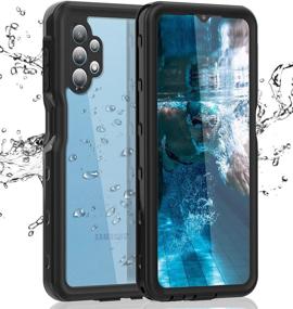 img 4 attached to 📱 Durable Black Samsung Galaxy A32 5G Waterproof Case: Full Body Protection with Built-in Screen Protector for Underwater & Shockproof Performance