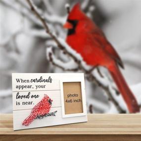 img 2 attached to 🐦 Handcrafted Cardinal String Art Memorial Picture Frame - 12.5" x 8.5" - Holds 4" x 6" Remembrance Photos - Sympathy & Bereavement Gifts for Loss of a Loved One - When Cardinals Appear, Your Loved One is Near