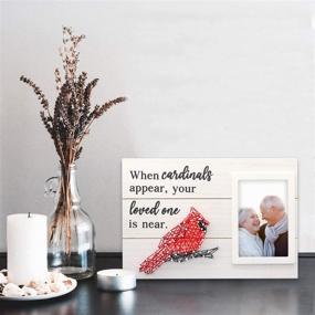 img 3 attached to 🐦 Handcrafted Cardinal String Art Memorial Picture Frame - 12.5" x 8.5" - Holds 4" x 6" Remembrance Photos - Sympathy & Bereavement Gifts for Loss of a Loved One - When Cardinals Appear, Your Loved One is Near