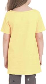 img 1 attached to 🍋 Stylish Organic Cotton Bonny Tunic Lemon Girls' Clothing: Tops, Tees & Blouses