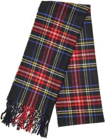 img 2 attached to Achillea Classic Cashmere Winter Tartan Men's Accessories for Scarves