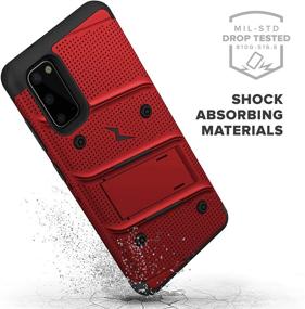 img 1 attached to ZIZO Bolt Series For Galaxy S20 Case With Kickstand Holster Lanyard - Red
