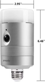 img 3 attached to 📷 Zmodo Torch 360: Wireless Camera Door Light for Smart Home Garden – Outdoor, Wide Angle, Motion Alert – Silver
