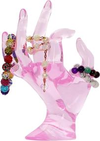 img 2 attached to 👌 Розовая женская рука манекена для ювелирных изделий: организуйте и продемонстрируйте свои ожерелья, браслеты, кольца и часы со стилем