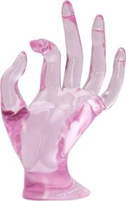 img 4 attached to 👌 Розовая женская рука манекена для ювелирных изделий: организуйте и продемонстрируйте свои ожерелья, браслеты, кольца и часы со стилем