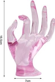 img 3 attached to 👌 Розовая женская рука манекена для ювелирных изделий: организуйте и продемонстрируйте свои ожерелья, браслеты, кольца и часы со стилем