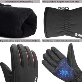 img 1 attached to 🧤 Ultimate Protection: -30℉ Windproof Waterproof Men's Winter Gloves for Outdoor Work and Cycling