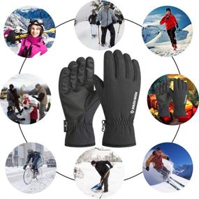 img 2 attached to 🧤 Ultimate Protection: -30℉ Windproof Waterproof Men's Winter Gloves for Outdoor Work and Cycling