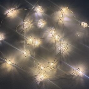 img 2 attached to 🌟 Liomui Twinkle Star String Lights - 20 LED Fairy Christmas Lights, Battery Operated & Extendable for Indoor & Outdoor Party Wedding Garden Decorations in Warm White