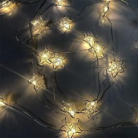 img 3 attached to 🌟 Liomui Twinkle Star String Lights - 20 LED Fairy Christmas Lights, Battery Operated & Extendable for Indoor & Outdoor Party Wedding Garden Decorations in Warm White