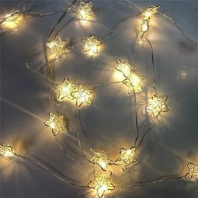 img 4 attached to 🌟 Liomui Twinkle Star String Lights - 20 LED Fairy Christmas Lights, Battery Operated & Extendable for Indoor & Outdoor Party Wedding Garden Decorations in Warm White