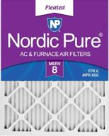 🌬️ enhance indoor air quality with nordic pure 10x20x1m8 6 pleated furnace filter logo