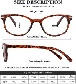 img 2 attached to 👓 5 Pack Womens Reading Glasses: High-Quality Readers Eyeglasses with Trendy Patterns & Spring Hinge for Men (Amber, 2.0)