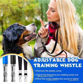 img 3 attached to 🐶 Comprehensive 8-Piece Dog Training Kit: Adjustable Sound Whistle, Clicker, Bell, Squeak Ball for Effective Behavioral Silent Training & Dog Recall
