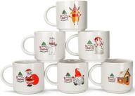 🎁 6-piece set of 14oz large christmas coffee mugs - perfect holiday gifts for friends, teachers, and coworkers logo