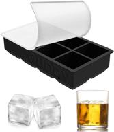 🧊 ouddy ice cube tray with lid - reusable, flexible, and large 8-cube mold for cocktails and whiskey - keep drinks chilled logo